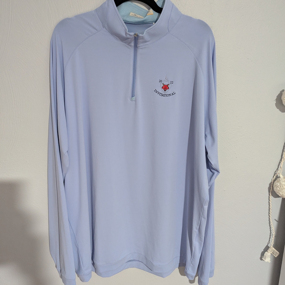 Peter Millar Sky Blue Featherweight Pullover